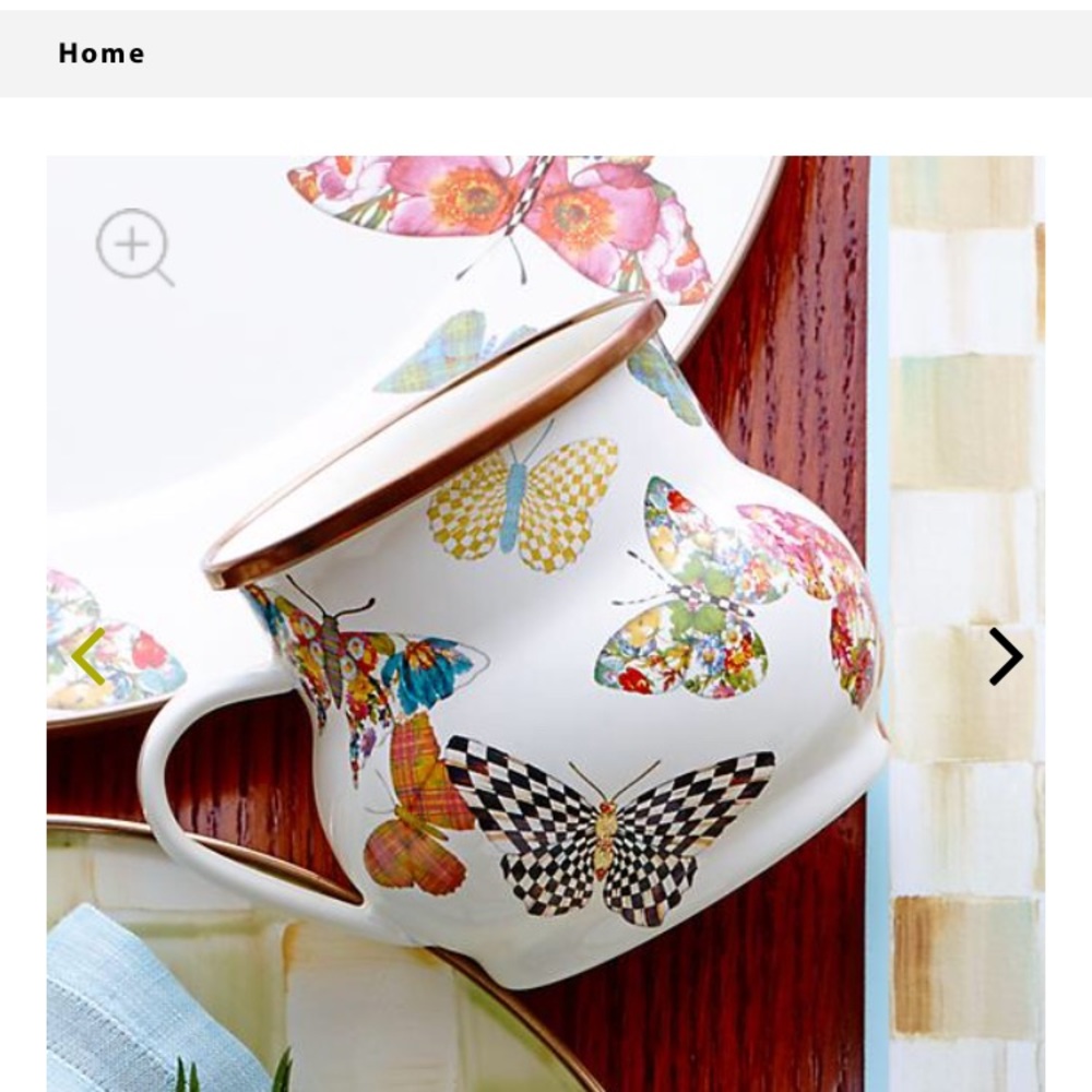 4 MacKenzie-Childs Butterfly Mugs (set of 4)